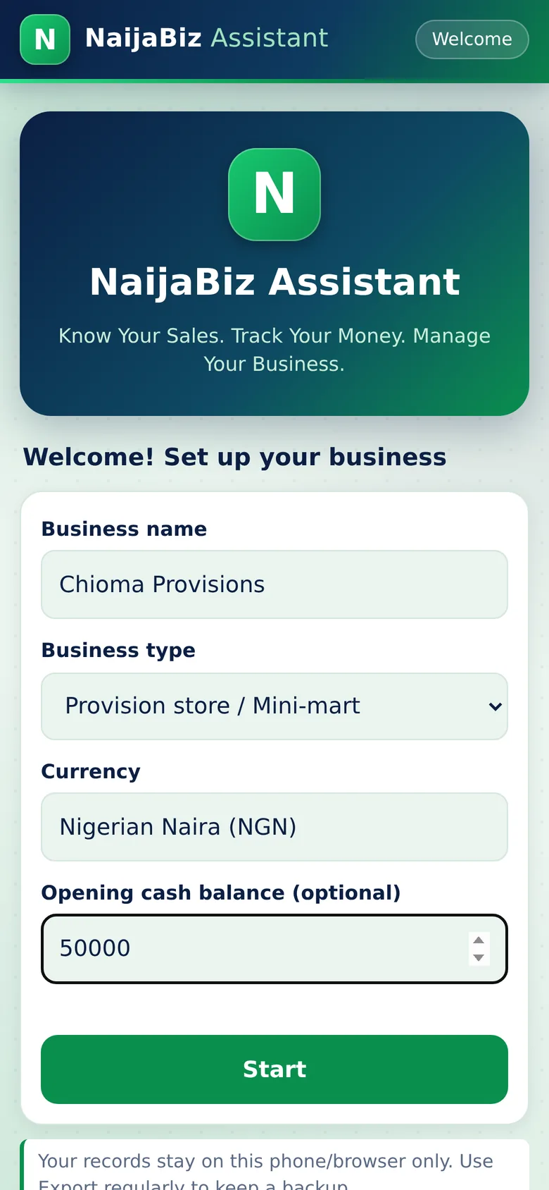 Set up your business