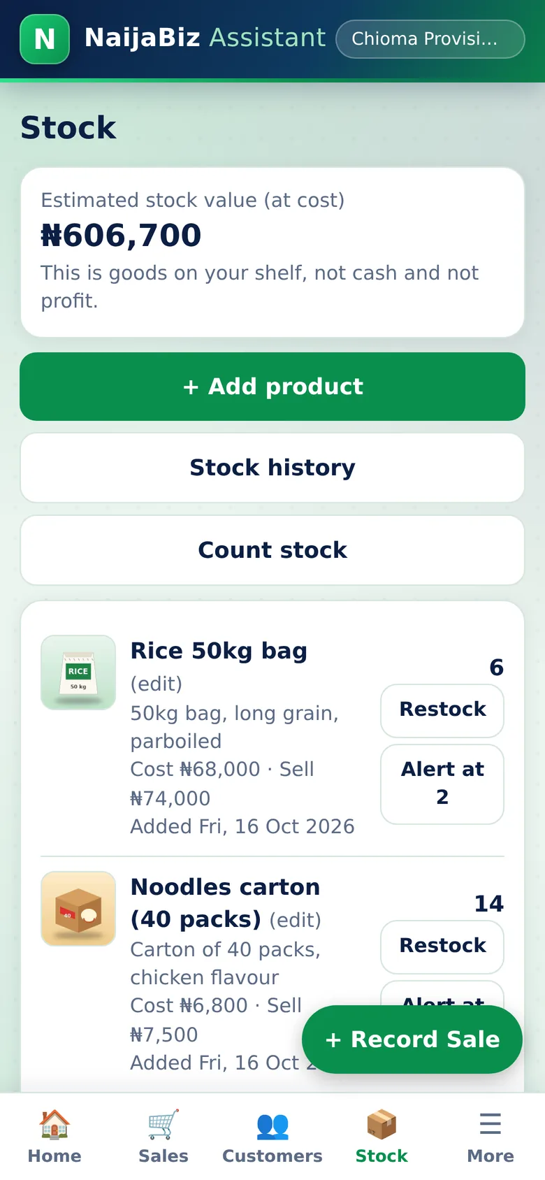 After three products