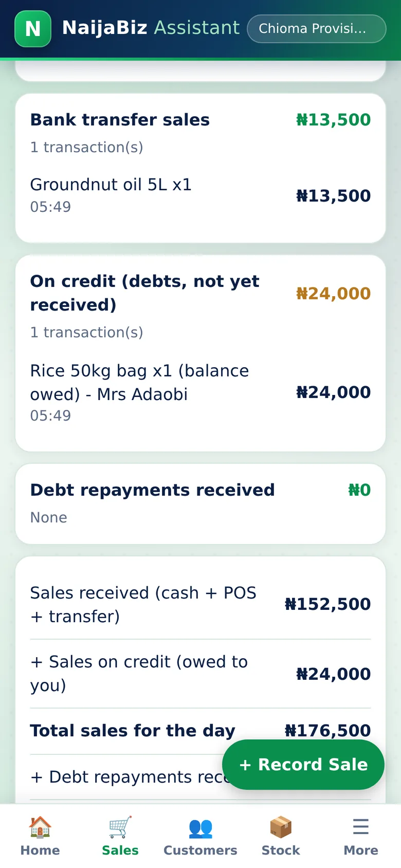 Transfers and debts